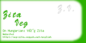 zita veg business card